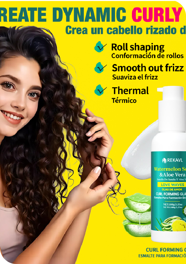 REKAVL 芦荟卷发定型釉100g